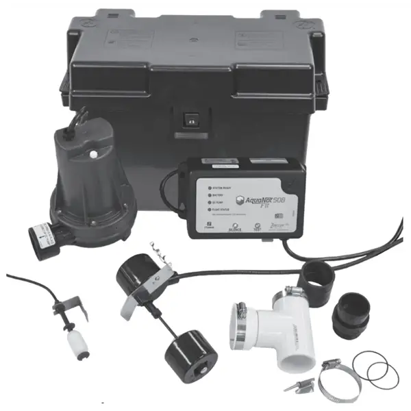 Zoeller 508-0014 Aquanot battery backup sump pump system.