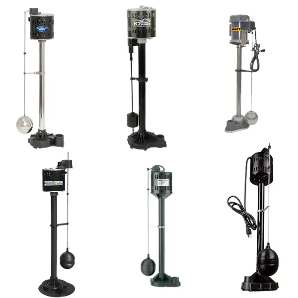 6 pedestal sump pump brand examples.