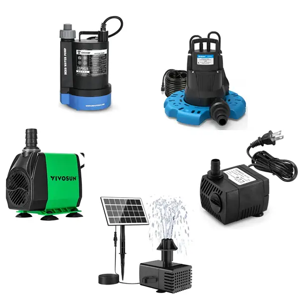 5 small submersible water pumps.
