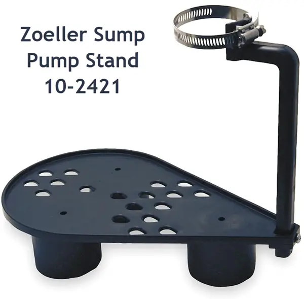 Zoeller sump pump stand 10-2421 for Zoeller 49, 50, 70, 98, 137, 139, 140, and 150 Series pumps.